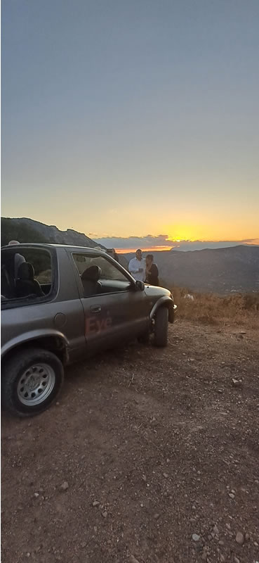 sunset safari op Kreta